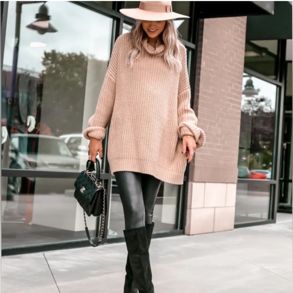 SPANX Faux Leather High Rise Leggings